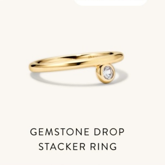 Mejuri Jewelry - Mejuri Gemstone Drop Stacker Ring
